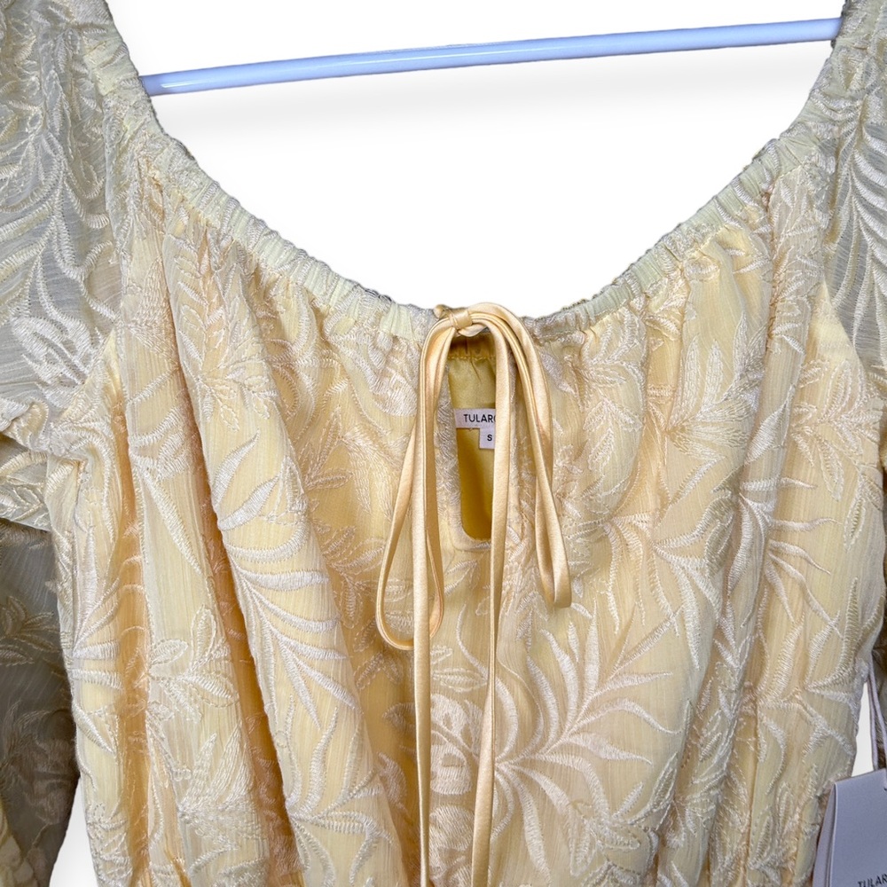 NWT Tularosa Ida Romper Balloon Sleeve Ruffle Hem Playsuit in Lemon Drop Small - Picture 9 of 15
